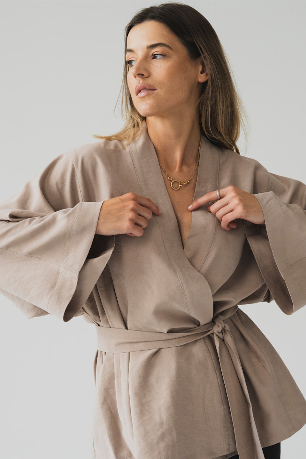 Kimono Allie Taupe