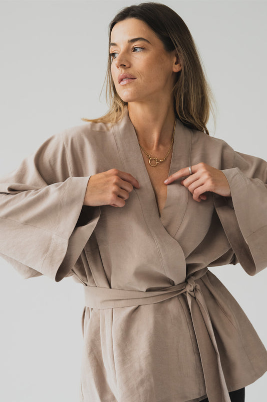 Kimono Allie Taupe