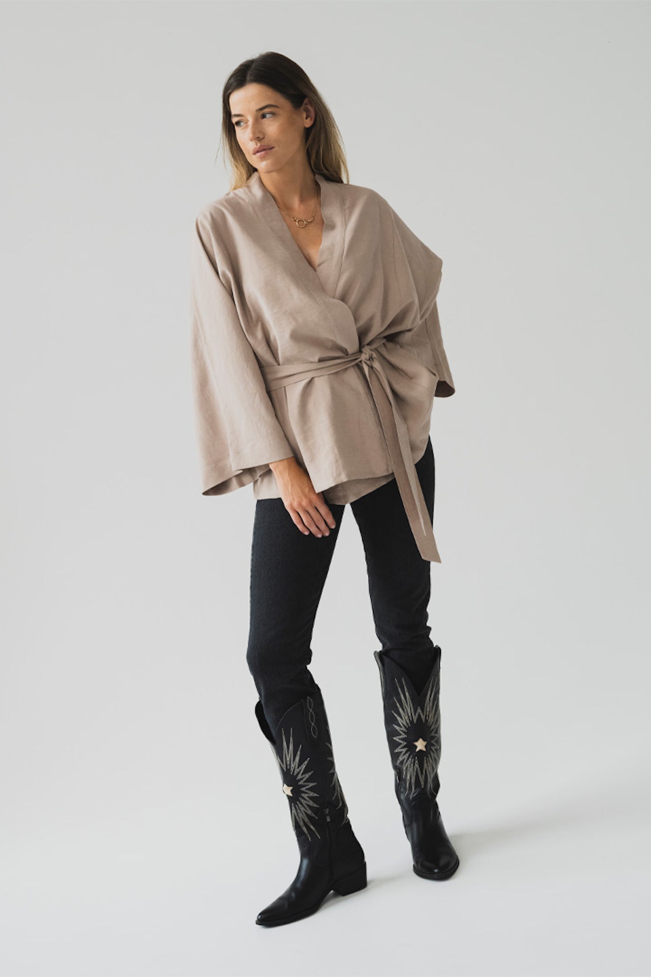 Kimono Allie Taupe