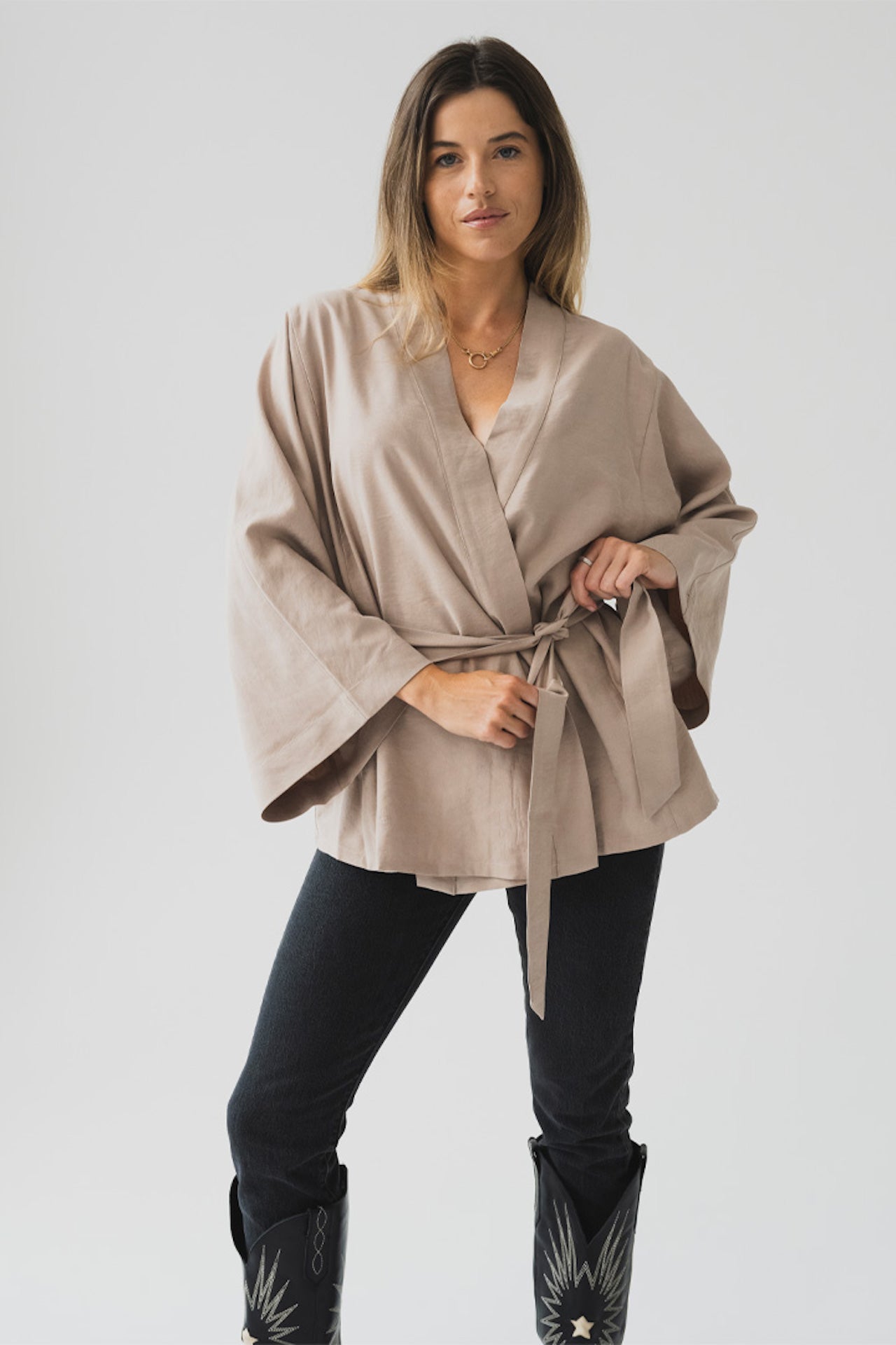Kimono Allie Taupe