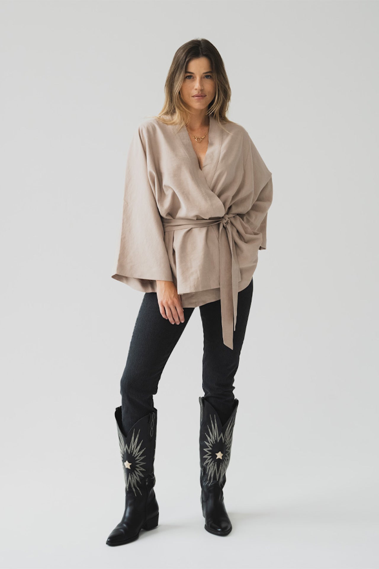 Kimono Allie Taupe