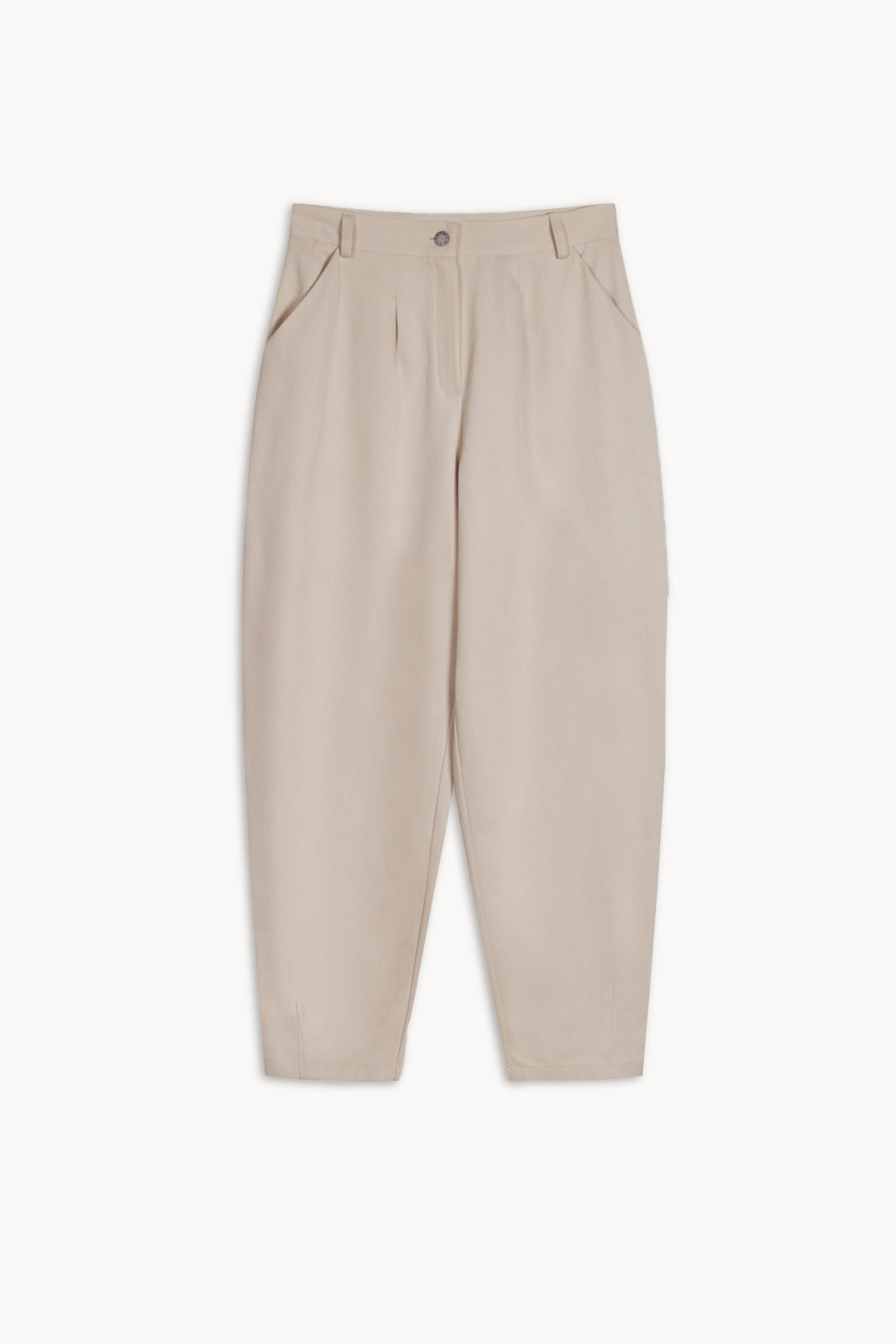 Kalhoty Barrel Beige