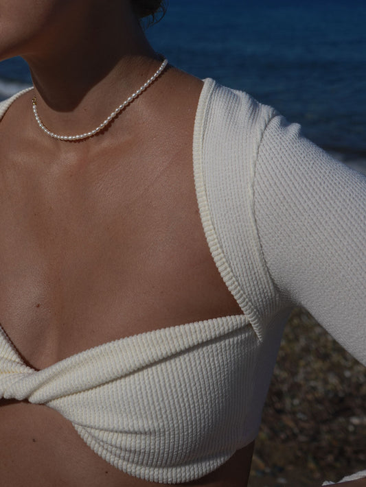 Perlový Choker Stříbrný